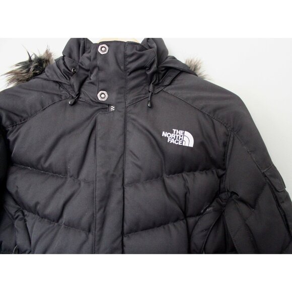 THE NORTH FACE Women's 600 Goose Down Puffer Jacket Hooded Fur Trim, M Medium - Picture 13 of 16
